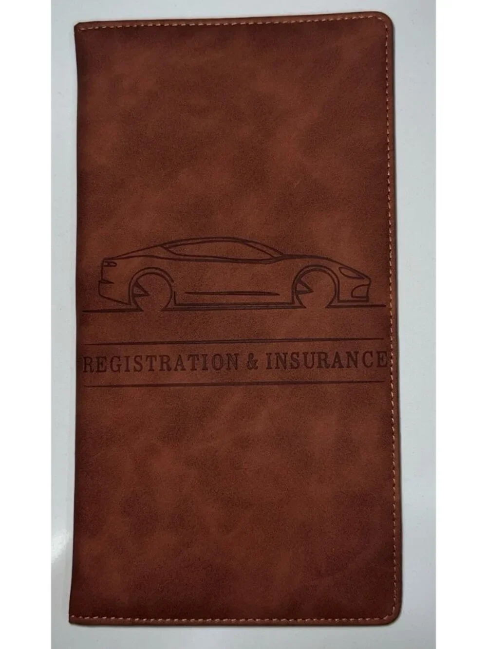 PU leather car registration and insurance document holder